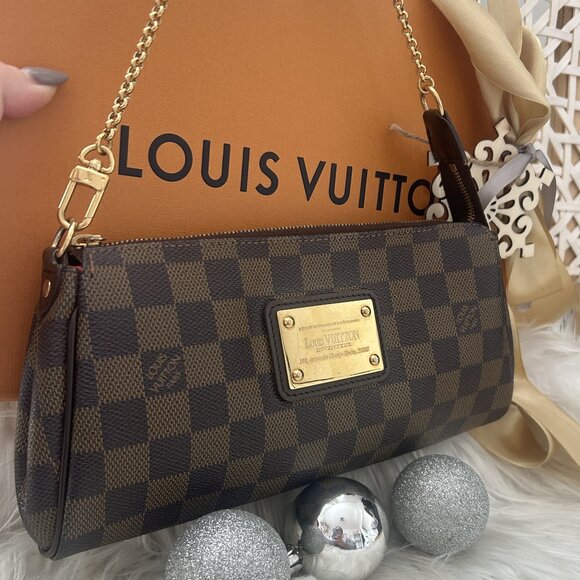 Louis Vuitton Handbags - Louis Vuitton Pochette Eva with box, dust bag, gift wrap Damier Ebene